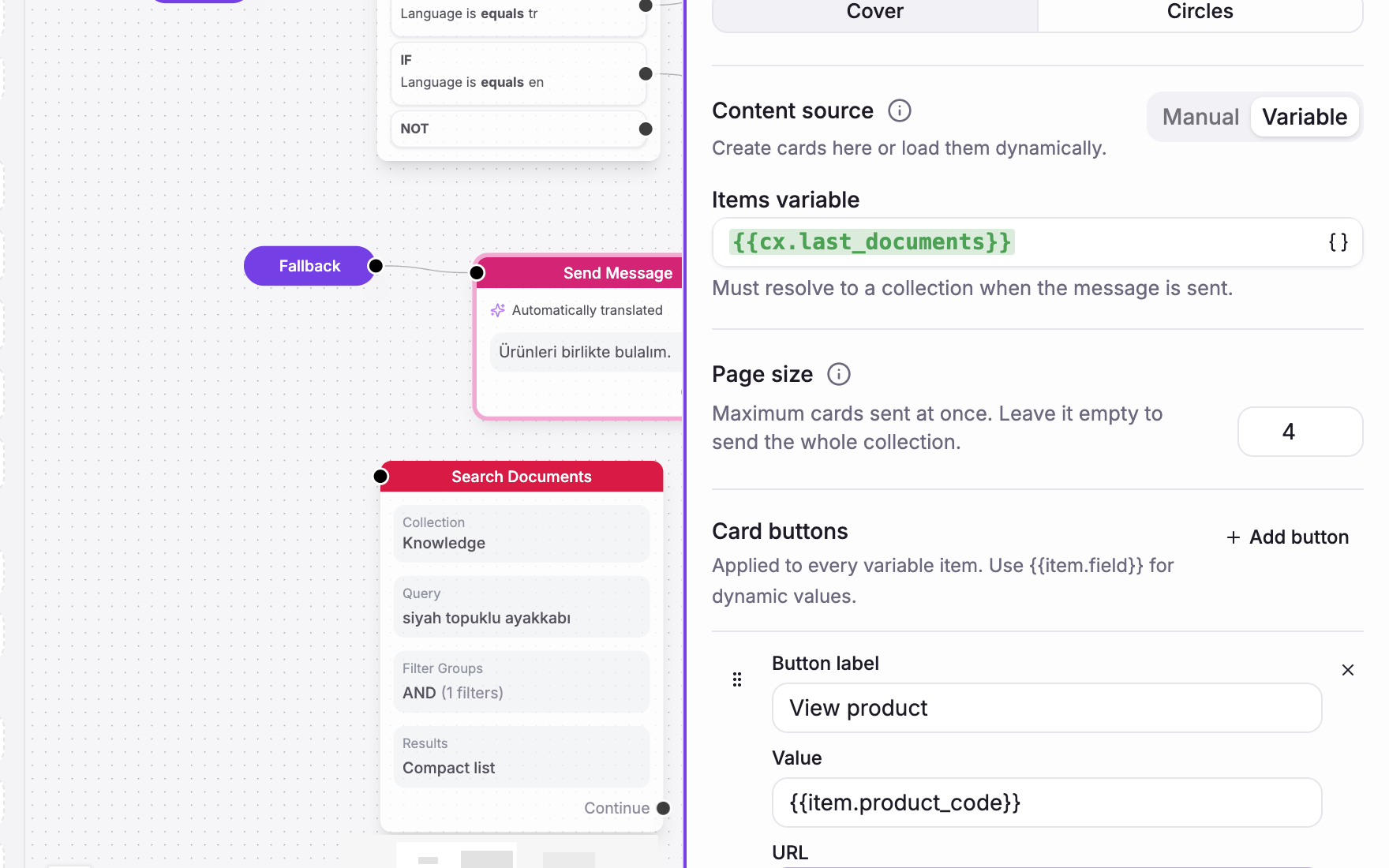 Browse live results, page by page